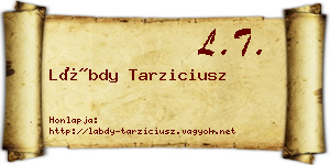Lábdy Tarziciusz névjegykártya
